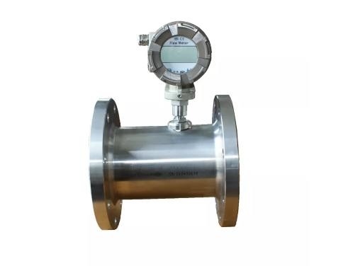 Hot Water Liquid Turbine Flow Meter LCD Display Battery Operated Power Supply