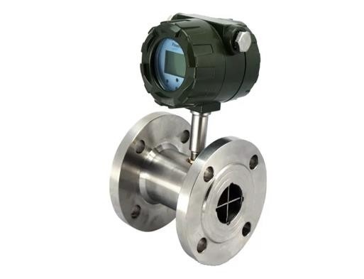 DN50 Flange Type Turbine Type Flow Meter Battery Operated Compact Structure