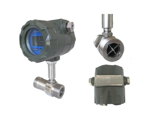 LCD Display Industrial Flow Meter Battery Operated Hot Water Turbine Flow Metre