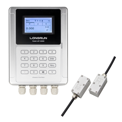 Back Lit LCD Display RS232 RS485 Fixed Ultrasonic Flow Meter
